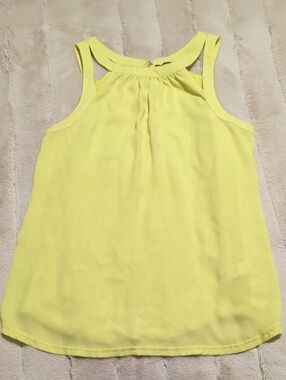 Express Lemon Yellow Halter-Style Sleeveless Camisole